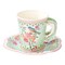 Floral Paper Teacups with Saucers – Set of 12 for Tea Party Decor